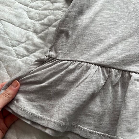 Francesca’s Owenn Washed Peplum Tee Grey Size XXS - Picture 9 of 10